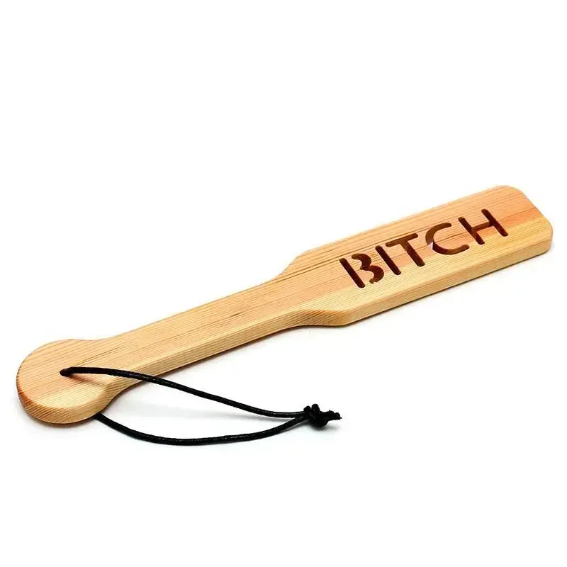 12.5 Inch Rimba Flesh Brown Wooden Bitch Bondage Paddle