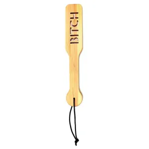 12.5 Inch Rimba Flesh Brown Wooden Bitch Bondage Paddle