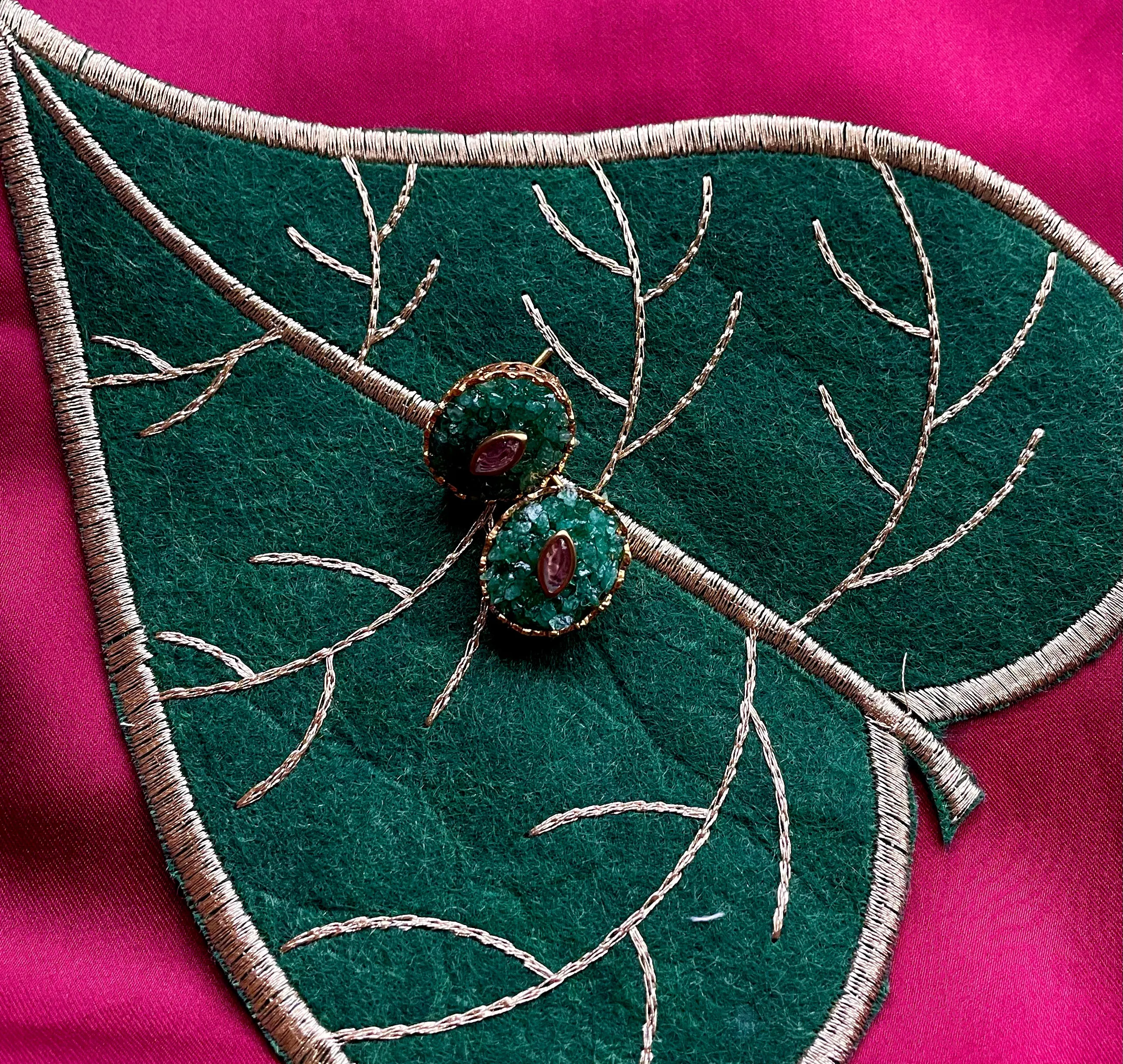 Afroza Emerald Stud Earrings