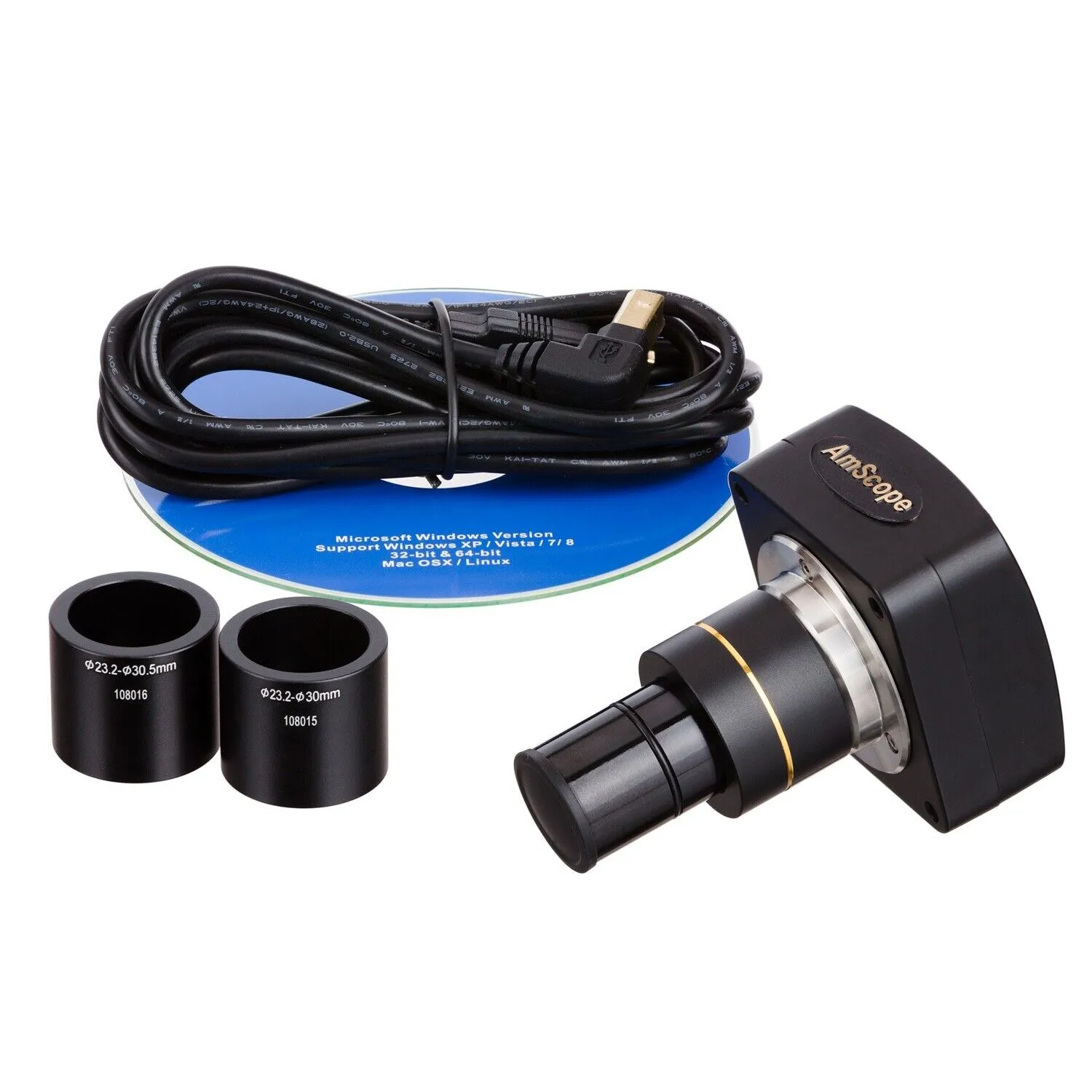 AmScope M620 Series Monocular LED Compound Microscope 40X-2500X Magnification With 9MP USB 2.0 C-mount Camera