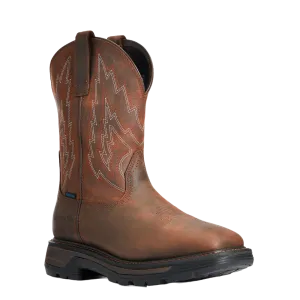 Ariat Men's Big Rig H2O Distressed Brown Work Boots 10033991