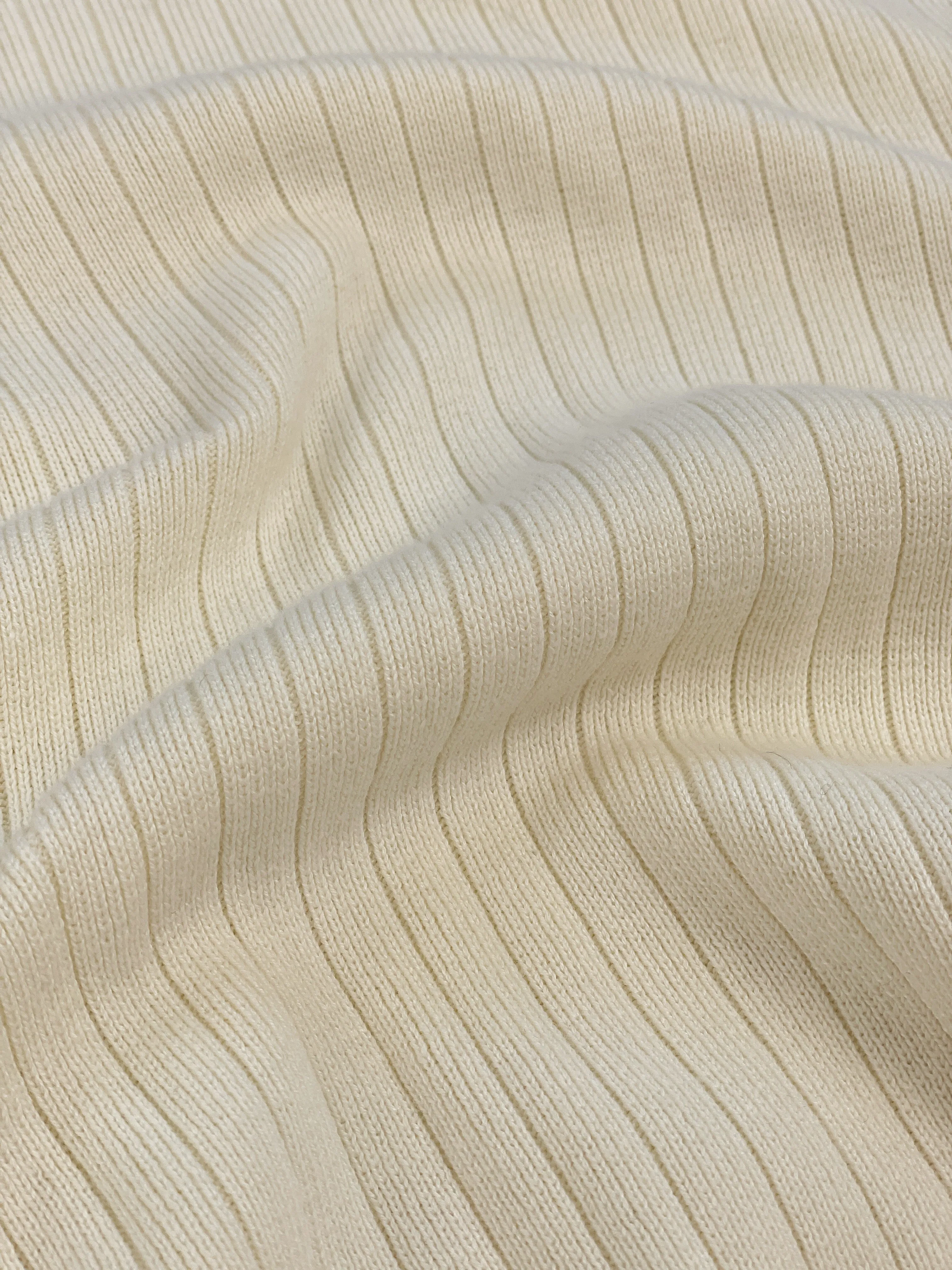 BALEARIC RIBBED KNIT POLO - ECRU