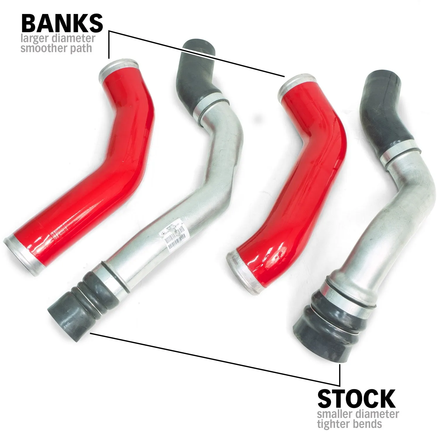 Banks Power 25992 Boost Tube System; 2013-2018 Ram 6.7