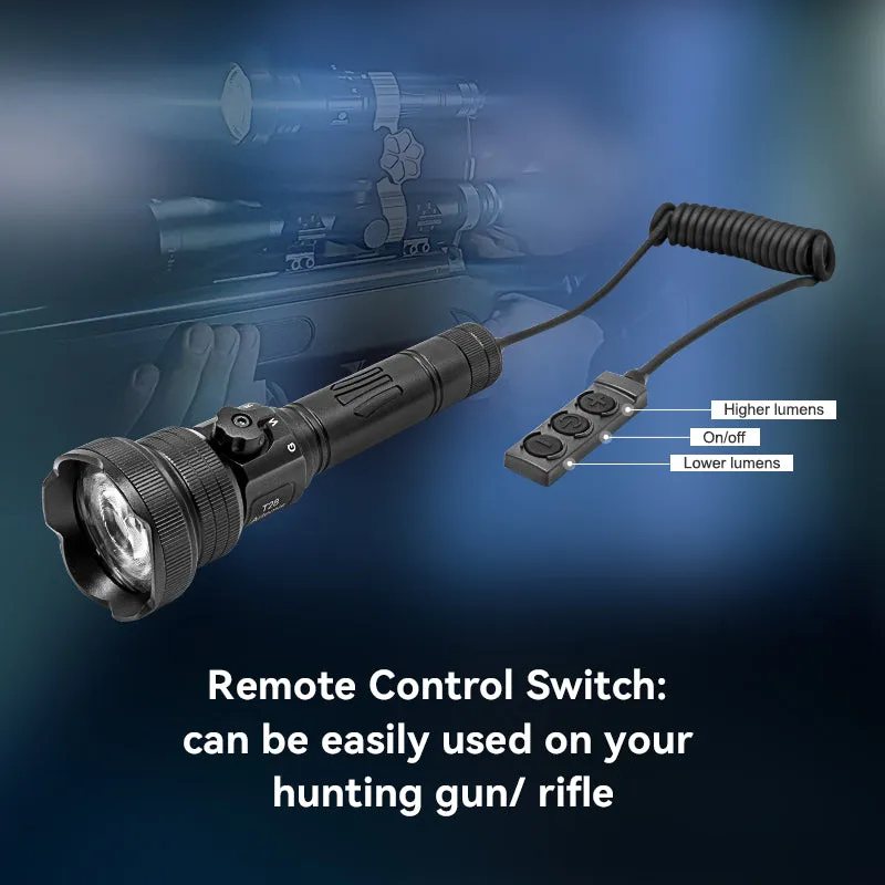 Brinyte T28 3-Color-In-1 Zoomable Rechargeable Night Hunting Light For Coyotes, Foxes, Bobcats, And Hogs