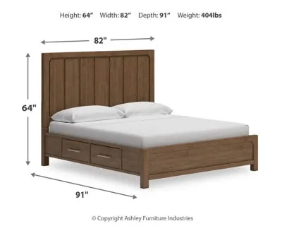 Cabalynn California King Panel Bed With Storage