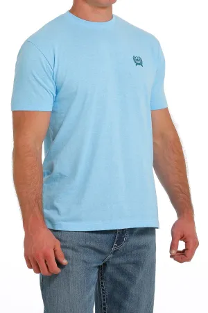 Cinch Men's Short Sleeve Tee- Heather Blue