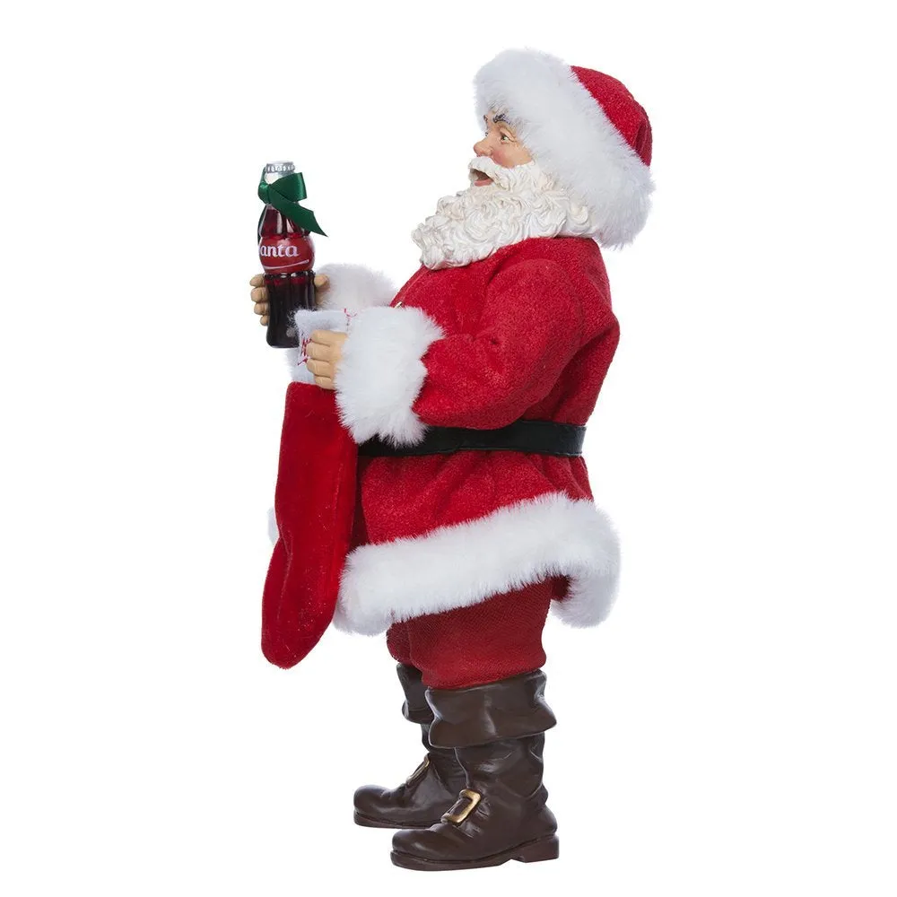 Coca-Cola® Santa with Coke bottle and stocking