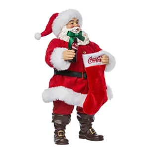 Coca-Cola® Santa with Coke bottle and stocking