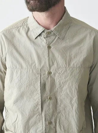 Cotton Typewriter Work Shirt | Gray