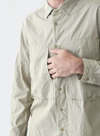 Cotton Typewriter Work Shirt | Gray