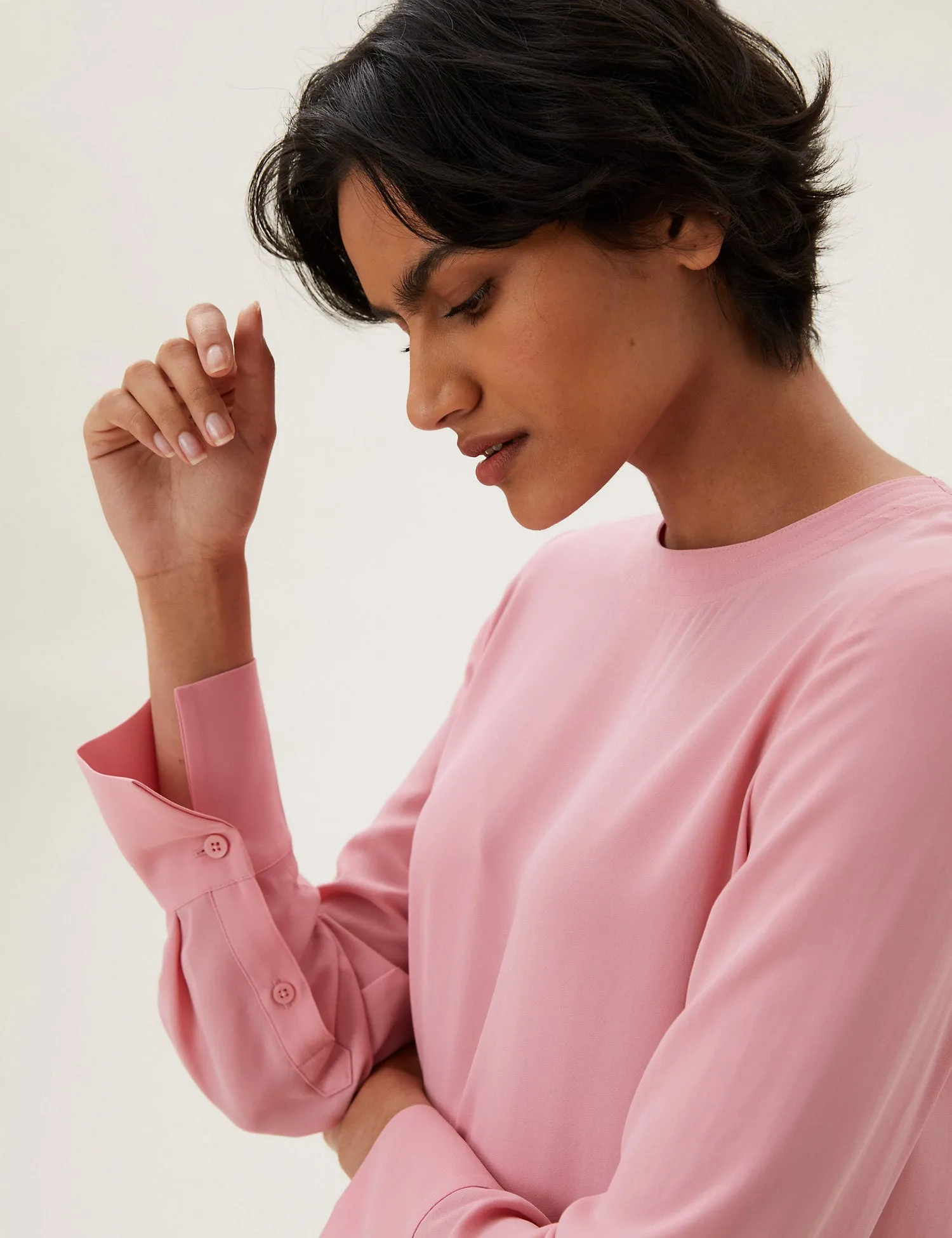 Crew Neck Long Sleeve Top