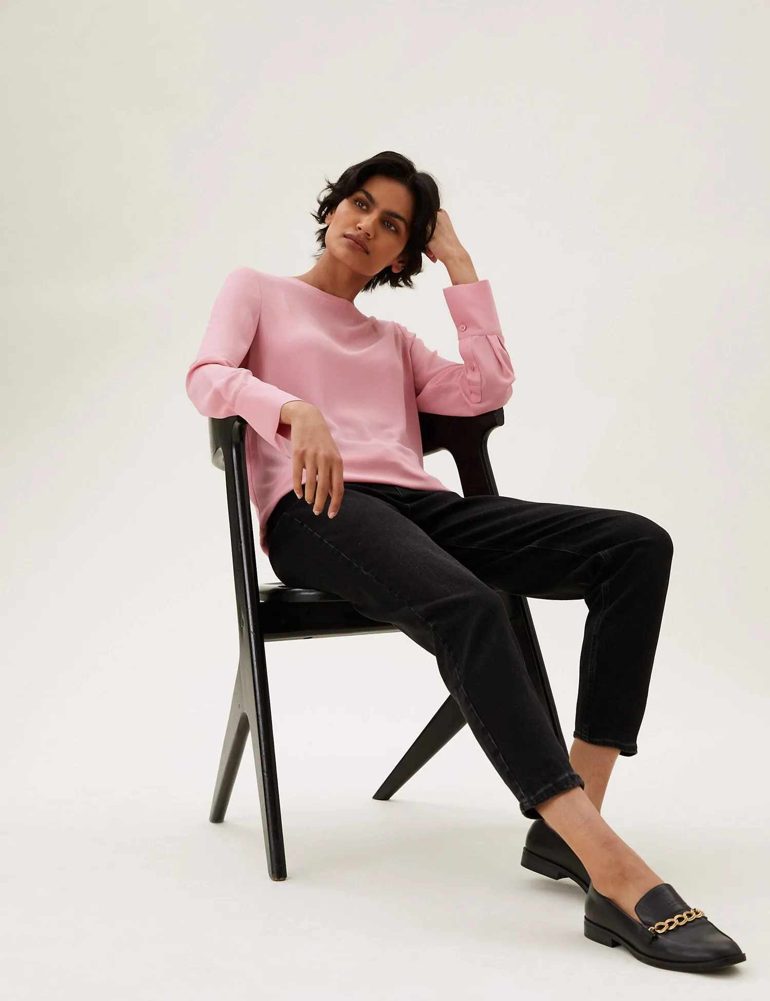 Crew Neck Long Sleeve Top