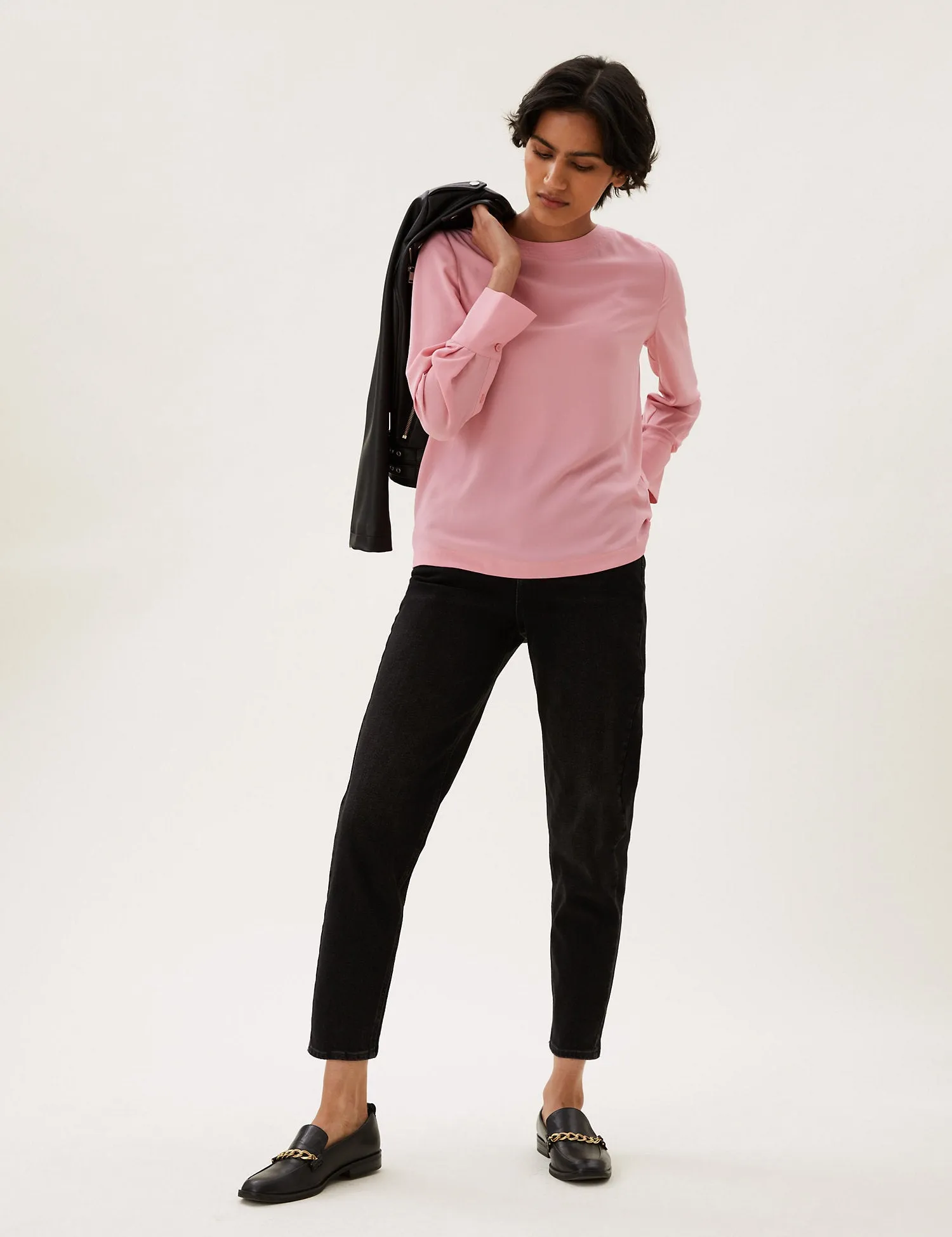 Crew Neck Long Sleeve Top