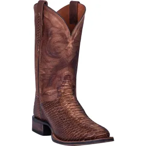Dan Post Mens Brown Cowboy Boots Leather Square Toe