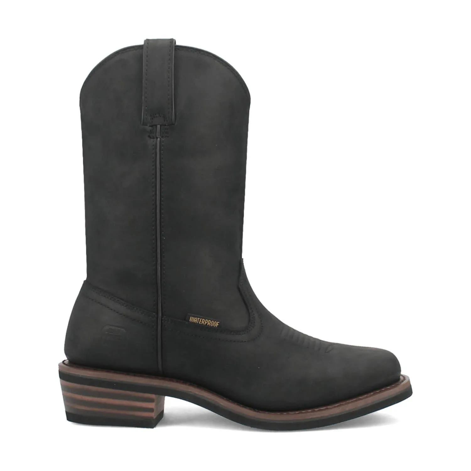 Dan Post Mens Las Cruces Composite Toe Waterproof Black Leather Work Boots