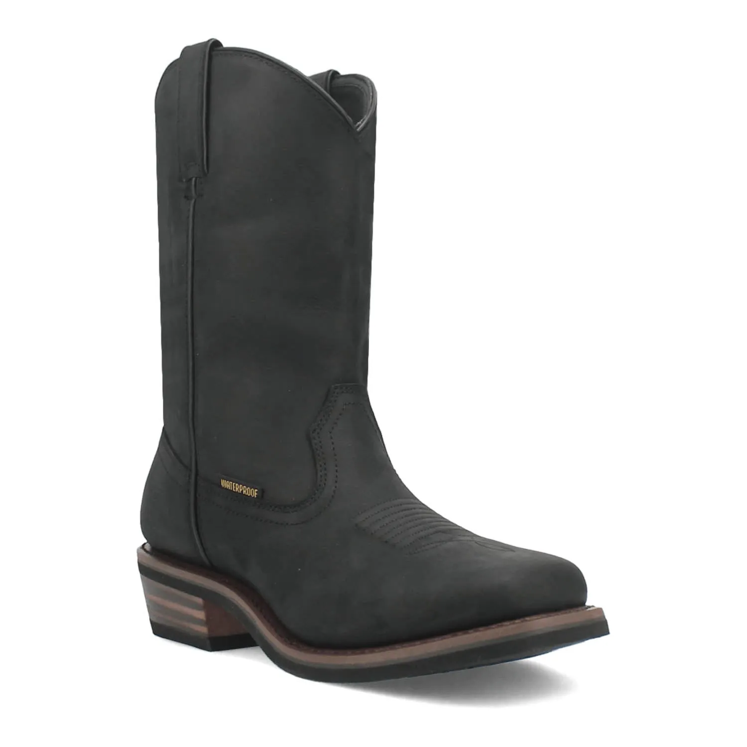 Dan Post Mens Las Cruces Composite Toe Waterproof Black Leather Work Boots