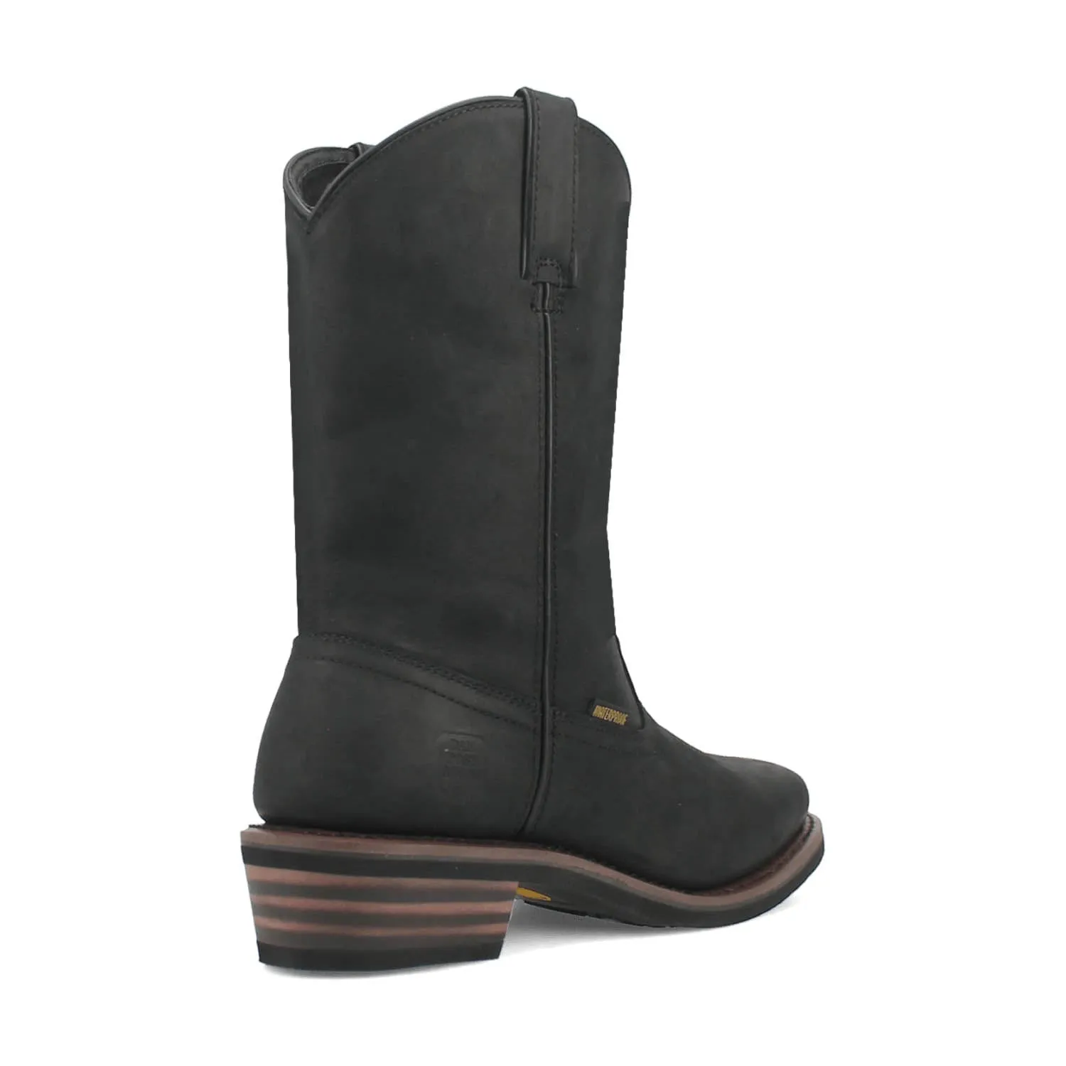 Dan Post Mens Las Cruces Composite Toe Waterproof Black Leather Work Boots