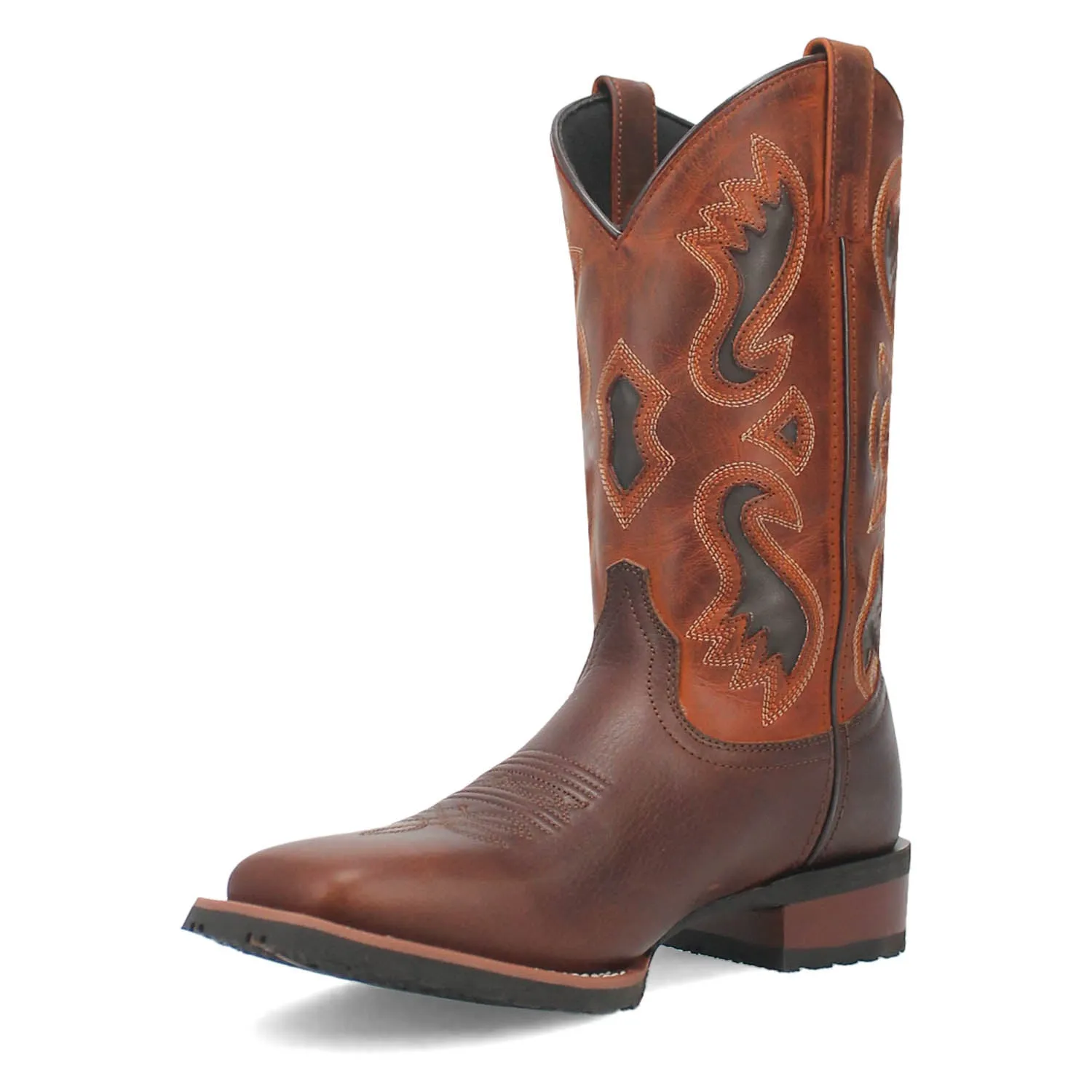 Dan Post Mens Smoke Creek Brandy/Orange Leather Work Cowboy Boots