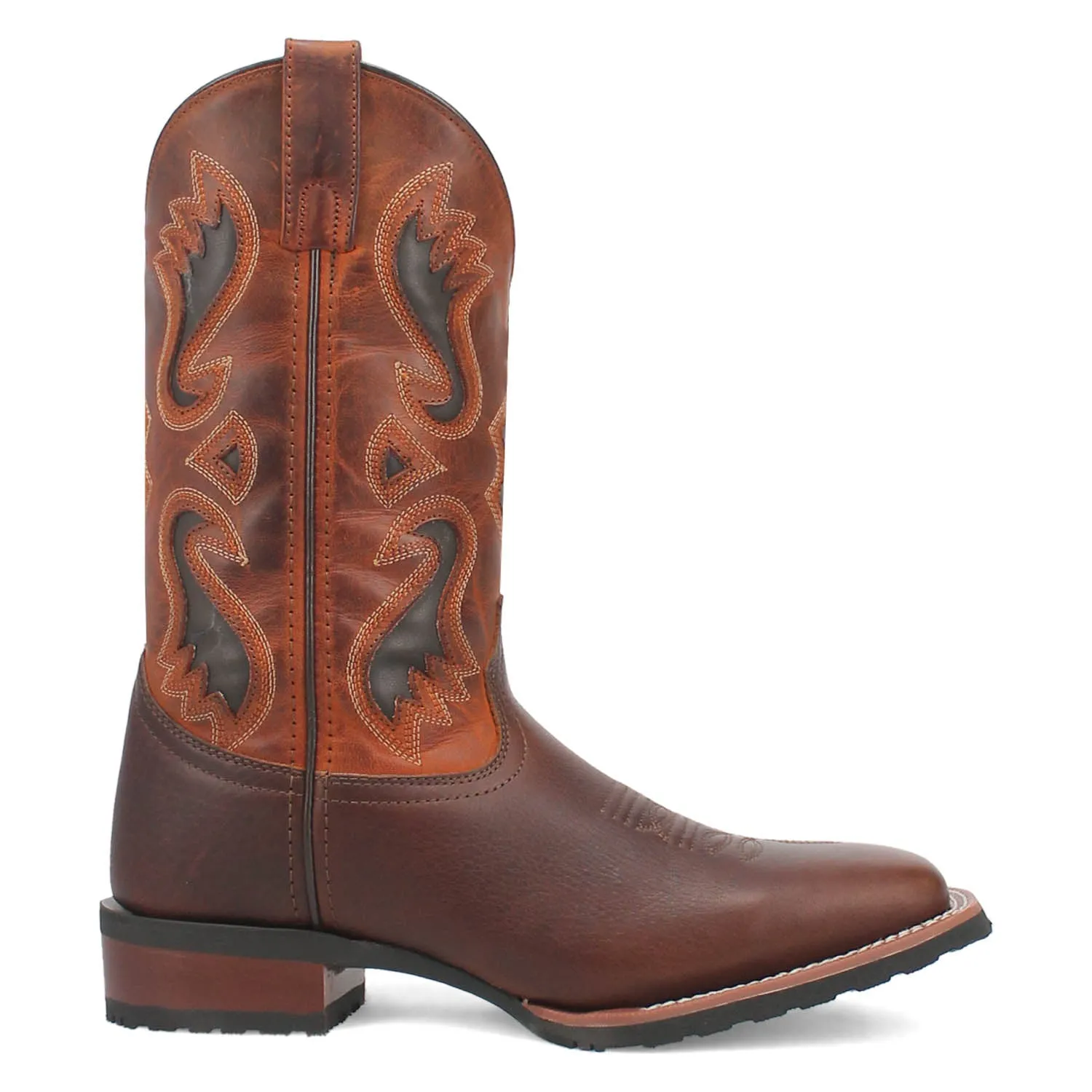 Dan Post Mens Smoke Creek Brandy/Orange Leather Work Cowboy Boots