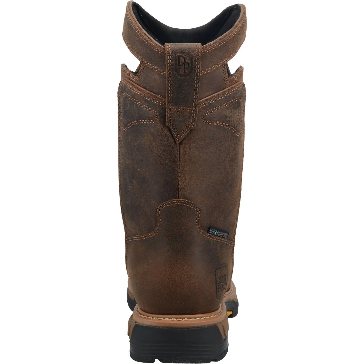 Dan Post Waterproof Brown Thunderbird Broad Square Toe Work Boots for Men