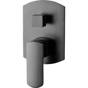 Fienza Koko Matte Black Wall Mixer Diverter