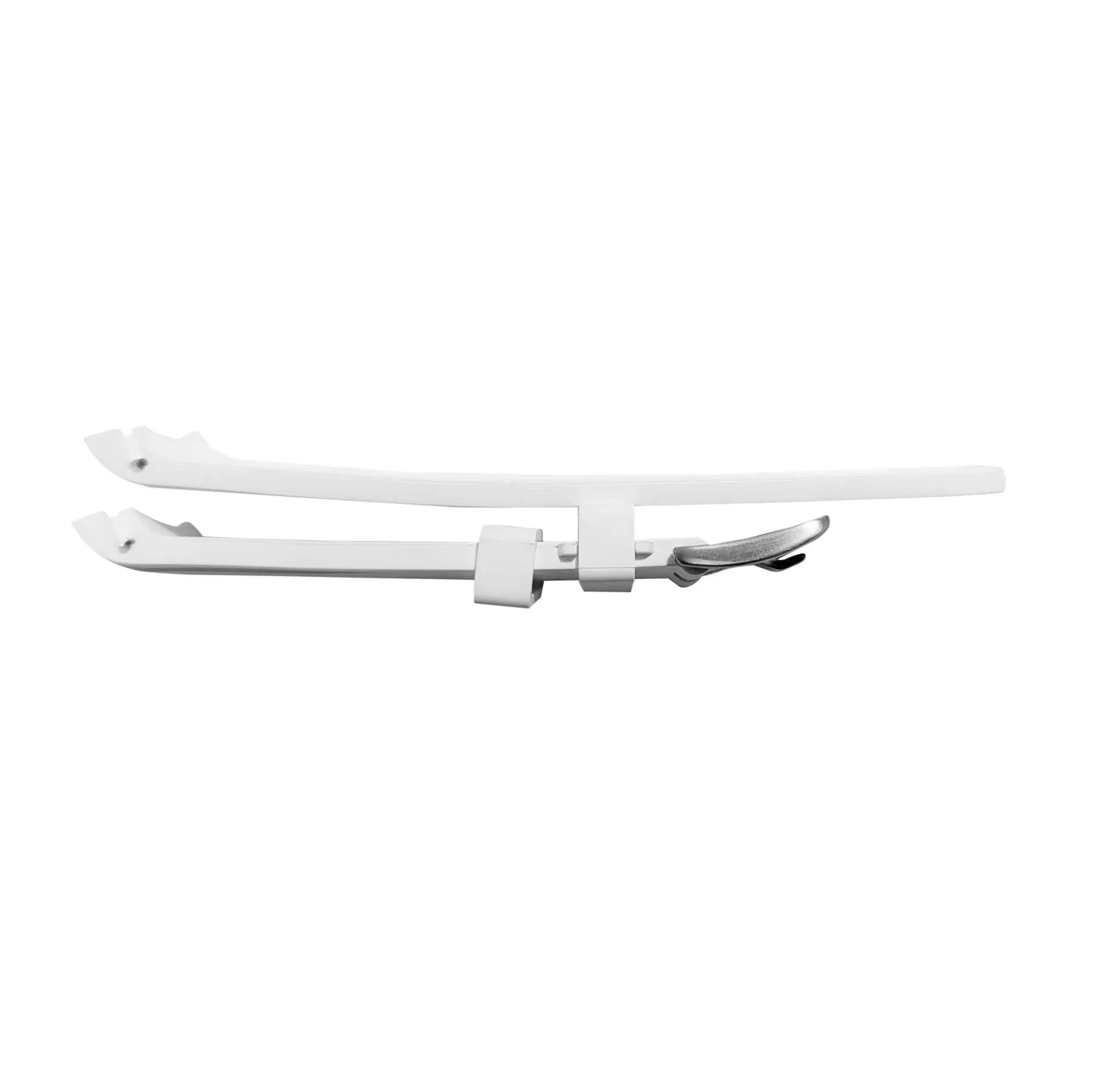 FKM White Rubber Strap - BRUSHED Steel Buckle