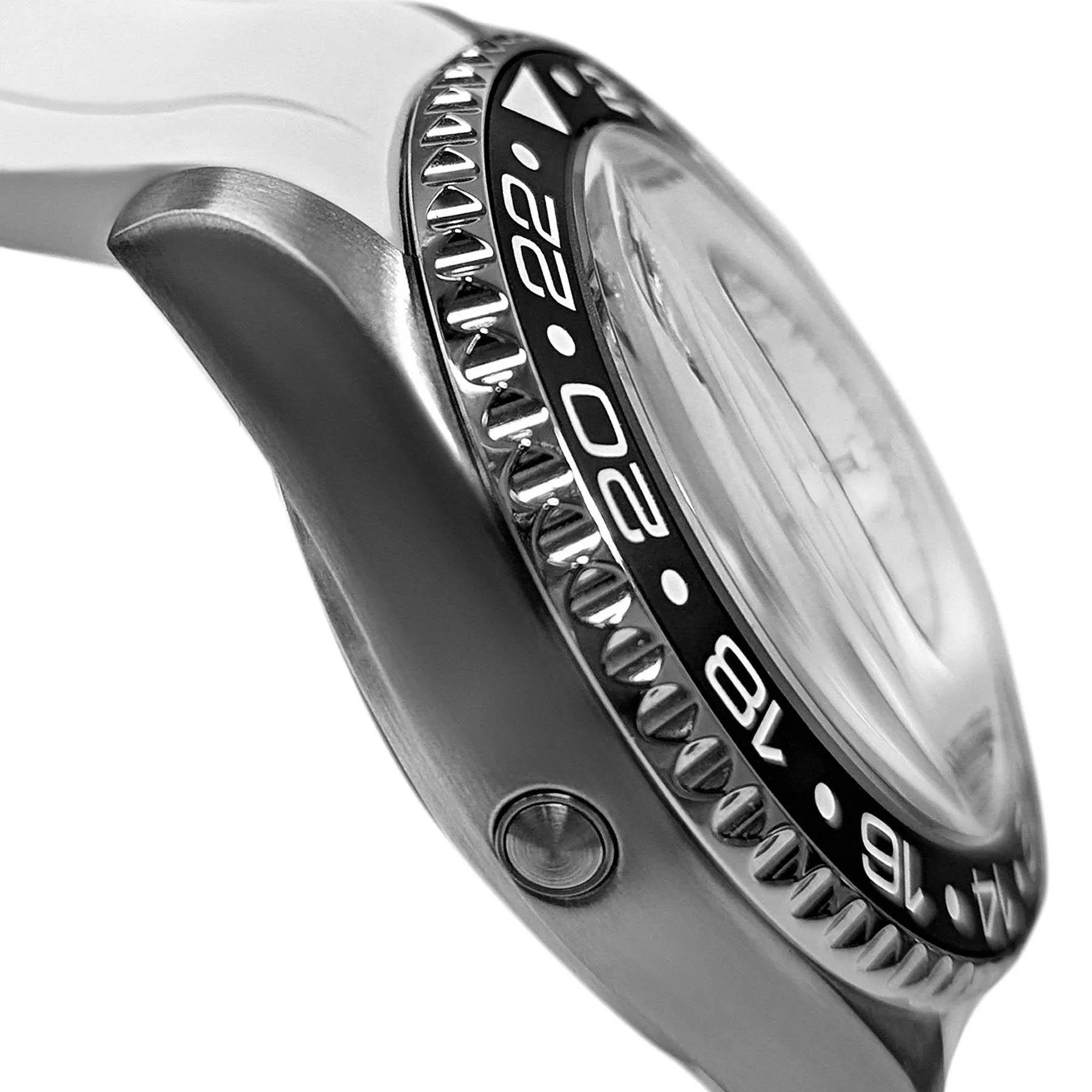 FKM White Rubber Strap - BRUSHED Steel Buckle