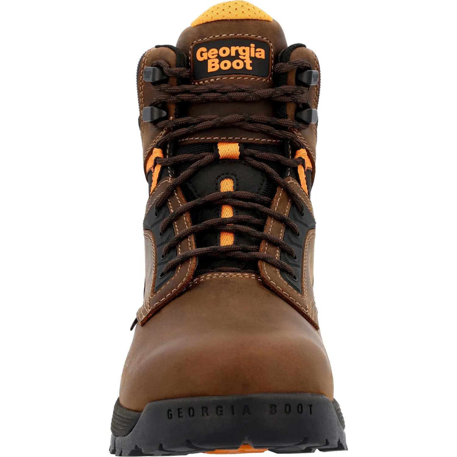 Georgia Mens TBD Waterproof Brown Leather Work Boots