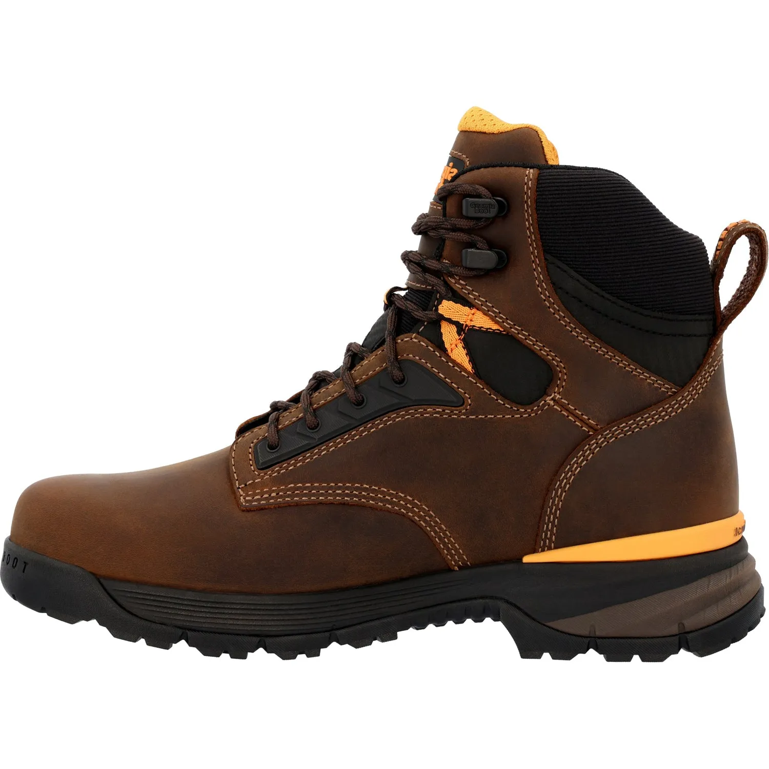 Georgia Mens TBD Waterproof Brown Leather Work Boots