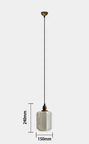 Glass and Antique Brass Lantern Pendant Lights