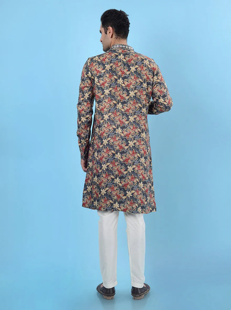 Grey  Kurta Pajama | Azania