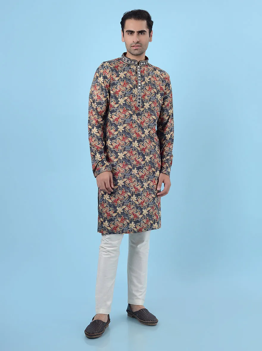 Grey  Kurta Pajama | Azania