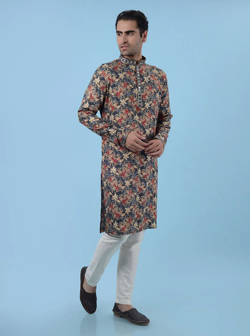 Grey  Kurta Pajama | Azania