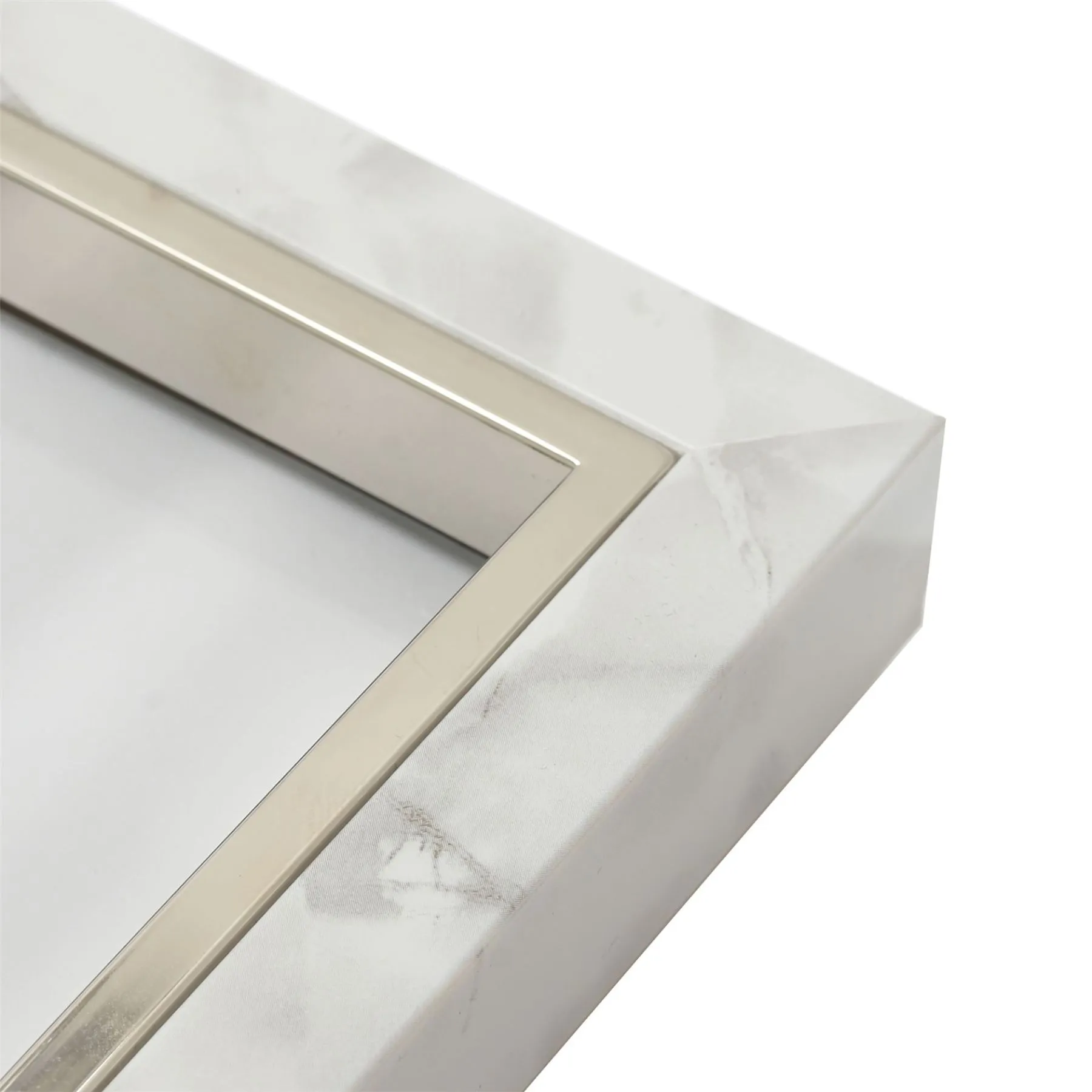 Impressions White Marble Look Photo Frame