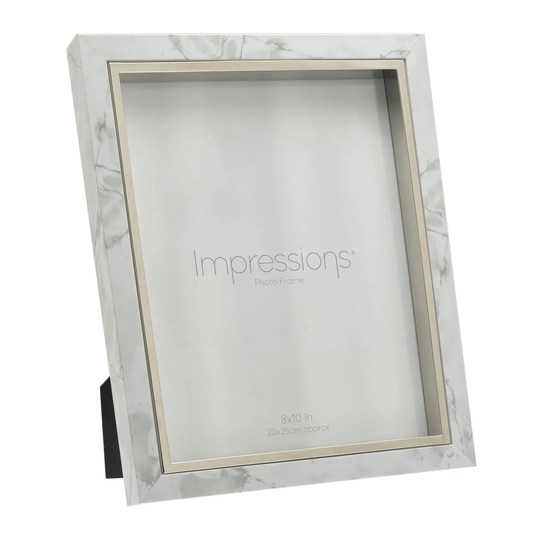 Impressions White Marble Look Photo Frame