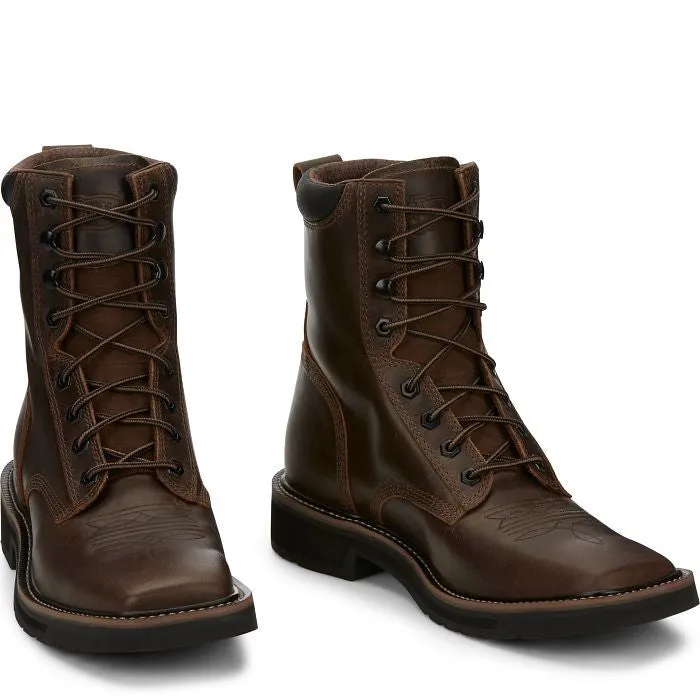 Justin Men's Pulley Lace-Up Work Boot w/ Steel Toe
