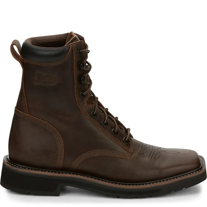 Justin Men's Pulley Lace-Up Work Boot w/ Steel Toe