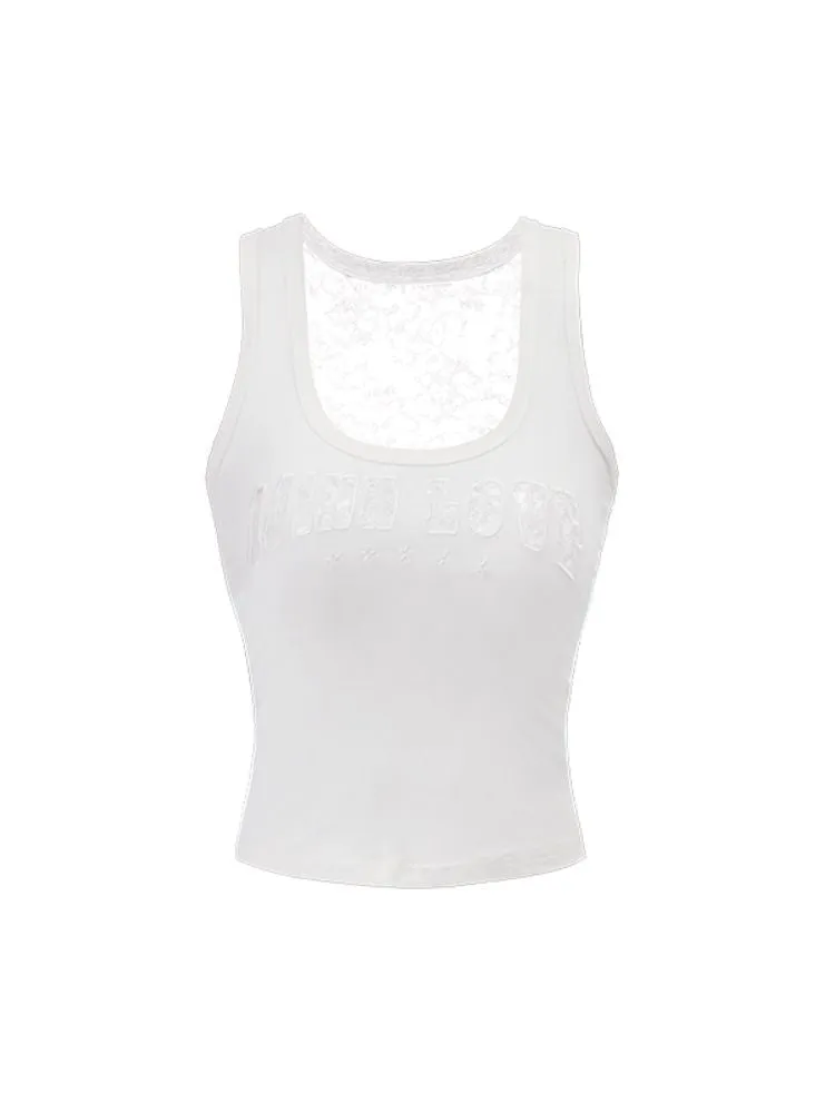 Lace Splicing Hollow Embroidery Work Vest【s0000009695】