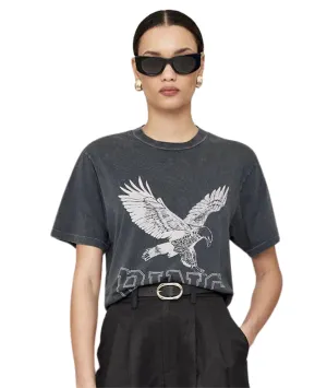Lili Tee Retro Eagle- Washed Black