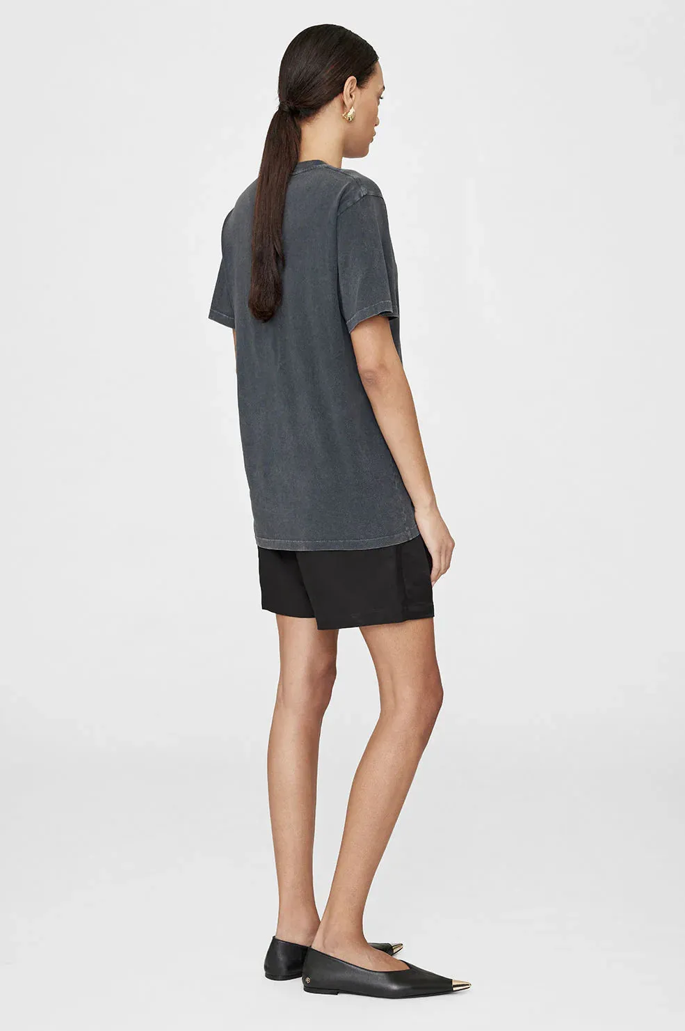 Lili Tee Retro Eagle- Washed Black