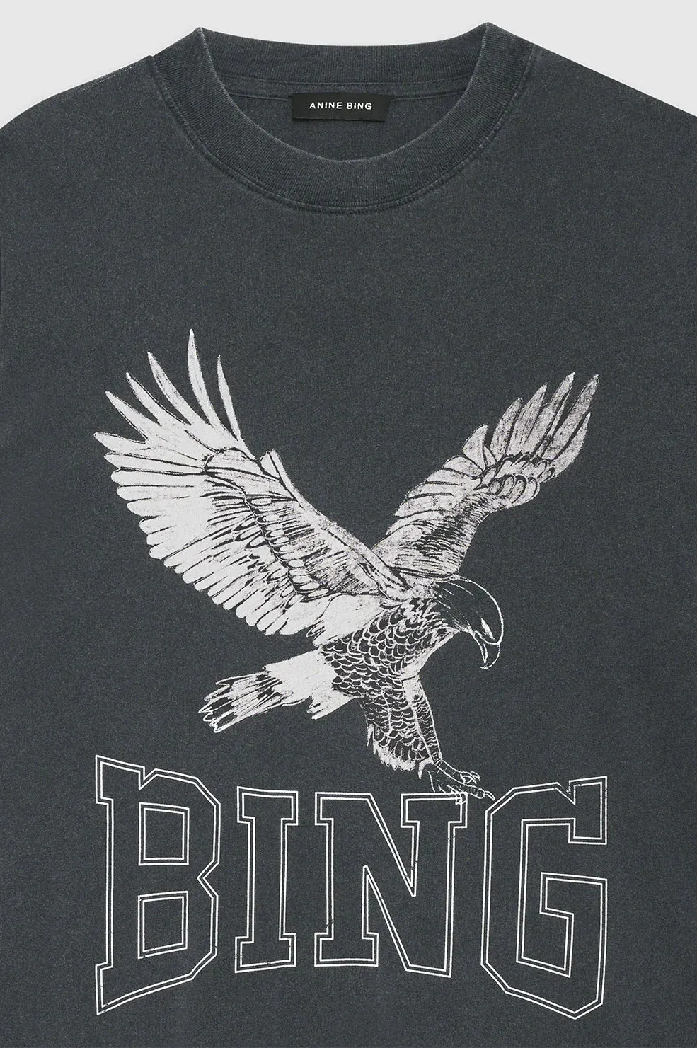 Lili Tee Retro Eagle- Washed Black