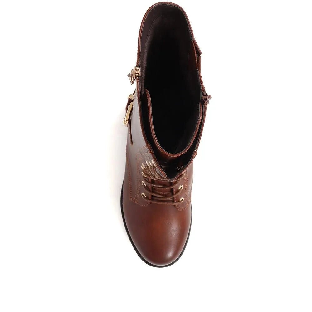 Long Lace-Up Boots - KACEY / 324 704