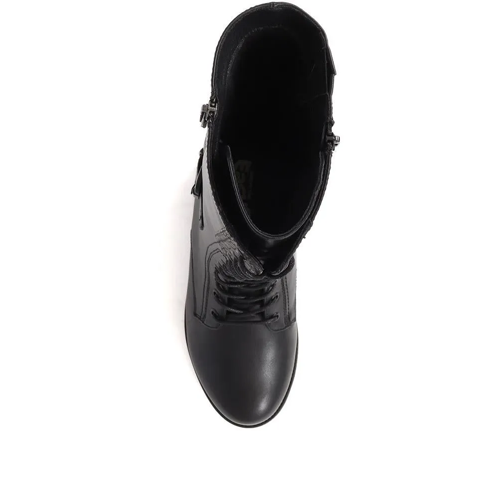 Long Lace-Up Boots - KACEY / 324 704