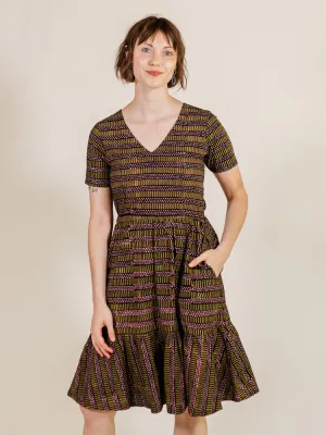 Lydia Dress - Dots And Dashes Yellow