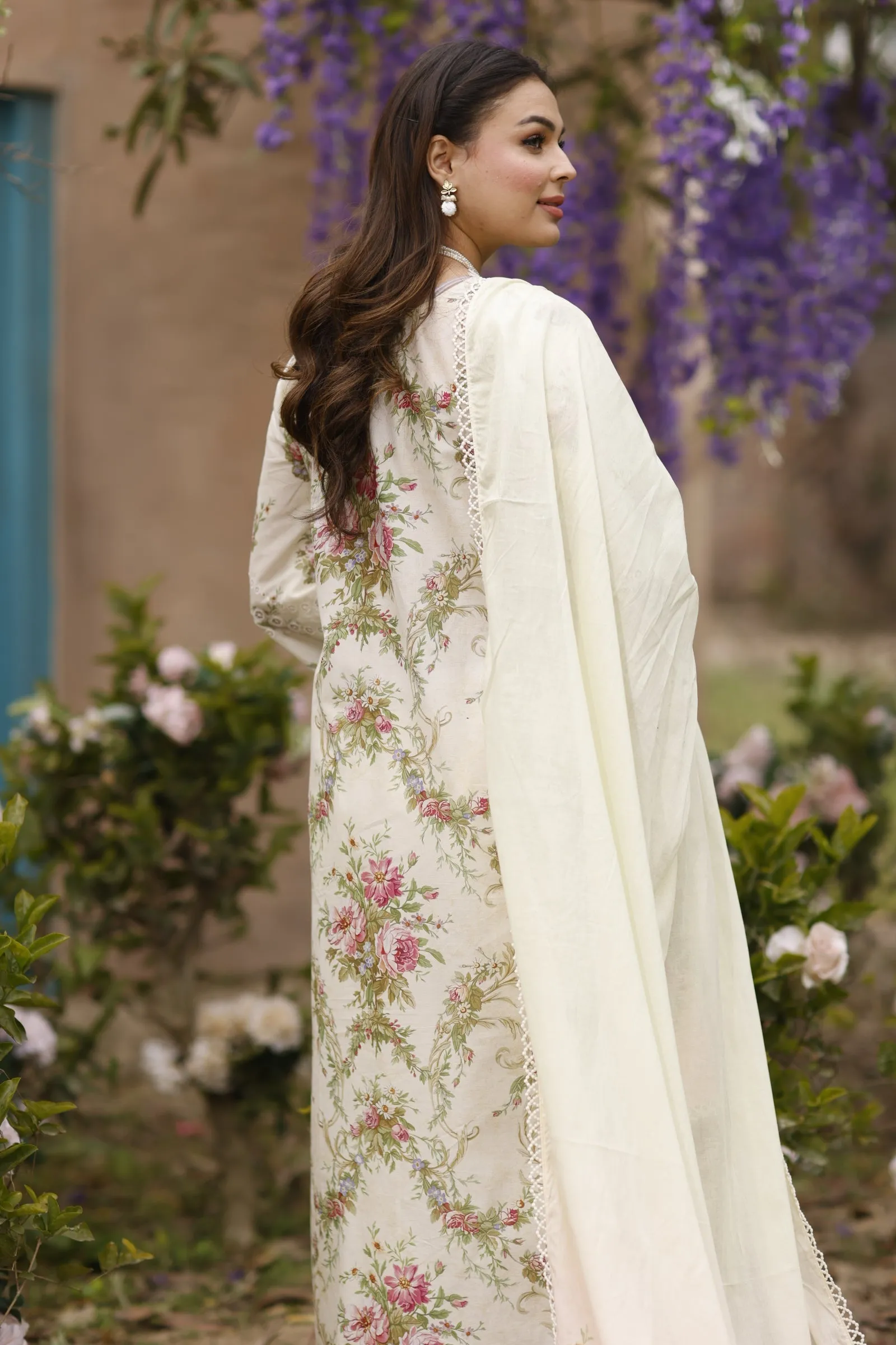 Manara by Maria Asif Baig - Vintage Flora Lawn Collection – JASMINE