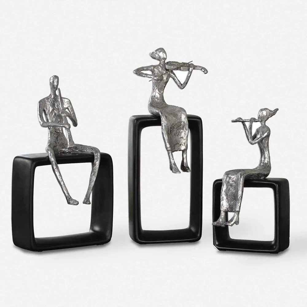 MUSICAL ENSEMBLE FIGURINES, S/3