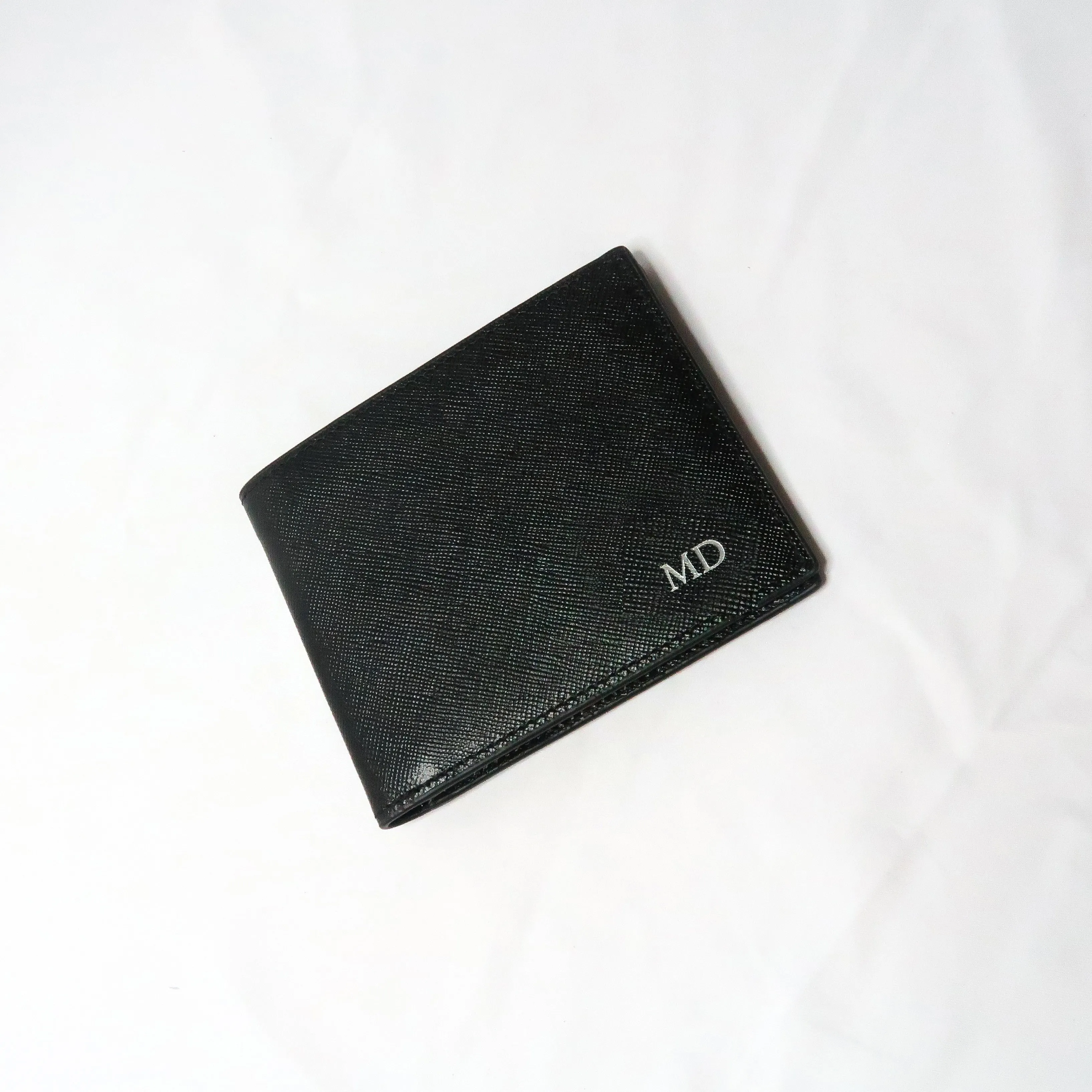 'Nara' Black Saffiano Leather Wallet