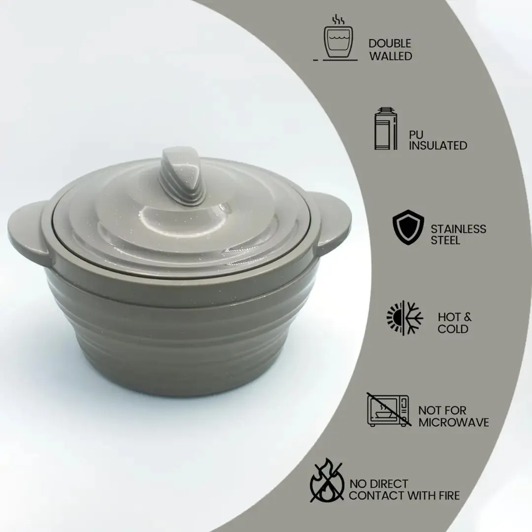 Nayasa Cool Green Cornello Casserole - 1500ml Stainless Steel with Lid