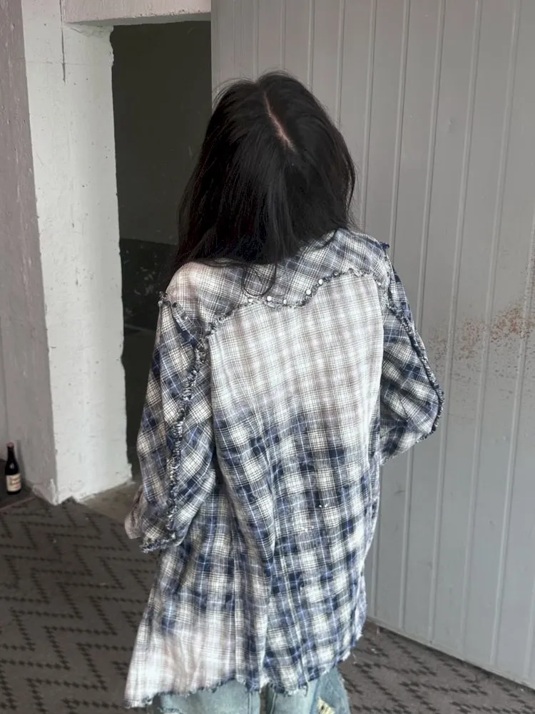Old Studded Plaid Swoosh Work Shirt【s0000008494】
