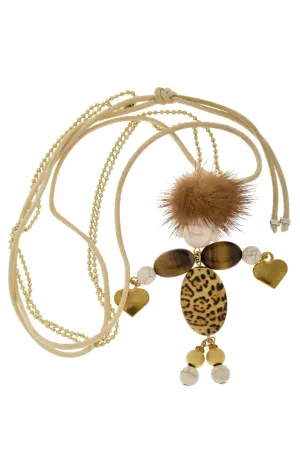 PARIS SYLVIA Brown Puppet Pendant